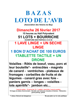 B A Z A S LOTO DE L`AVB