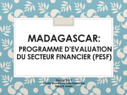 programme d`evaluation du secteur financier (pesf)