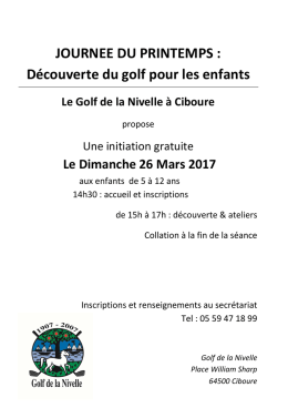 OPERATION DECOUVERTE DU PRINTEMPS 2017
