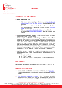 Mars - Société des Amis de la cathédrale de Strasbourg