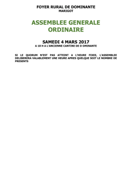 assemblee generale ordinaire