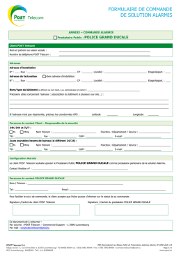 Commande annexe Police Grand Ducale