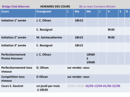 Horaires des cours - Aviron Club Biterrois