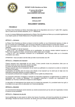 R&eacute;glementation - MEDIACANTE Accueil