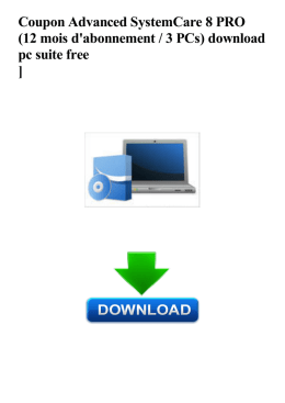 Coupon Advanced SystemCare 8 PRO (12 mois