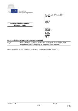 5925/17 COR 1 RZ/sj DGE 1 Le document ST 5925/17 INIT ne doit