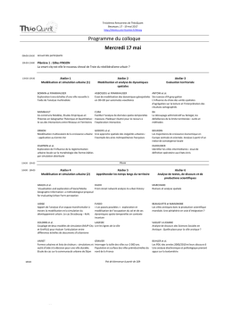 Programme ThéoQuant 2017