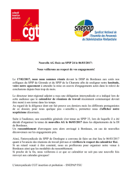 appel &agrave; AG SPIP 24 - CGT insertion probation