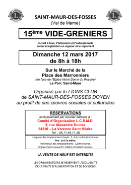 15 vide-greniers - LC Saint Maur Doyen