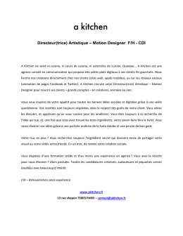 Motion Designer - A Kitchen Paris