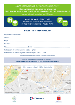 bulletin d`inscription