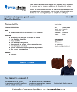 M&eacute;canicien-&eacute;lectricien - PDF de l`Annonce du 02.03