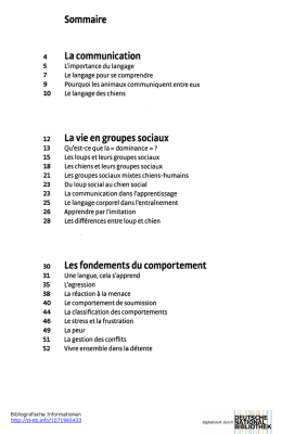 Sommaire La communication La vie en groupes sociaux Les