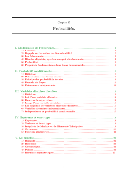 Probabilités.