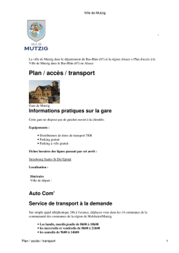 Plan / accès / transport