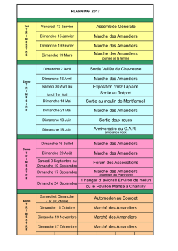 Assembl&eacute;e G&eacute;n&eacute;rale March&eacute; des Amandiers Sortie au moulin de