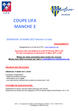 Avant Programme - Ligue d`Ile de France d`Aviron