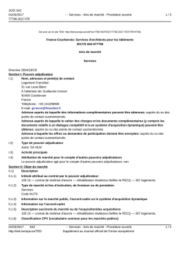 France-Courbevoie: Services d`architecte pour les