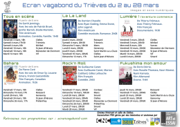 le programme - Ecran Vagabond du Tri&egrave;ves