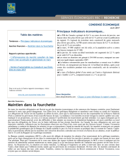 Condensé Économique