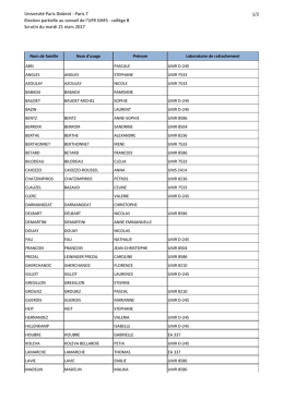 Liste électorale des autres enseignants