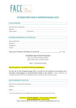 ATTRIBUTION TAXE D`APPRENTISSAGE 2017