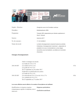 Charges d`enseignement