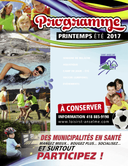 consulter la programmation complète - Loisirs de Saint