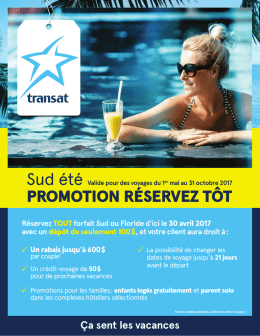 promotion réservez tôt - Voyage Multi