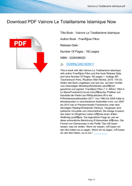 [PDF/EPUB] Vaincre Le Totalitarisme Islamique