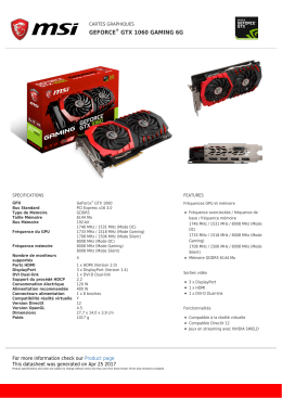 GeForce GTX 1060 GAMING 6G