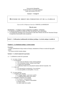 Plan du cours - Moodle UM