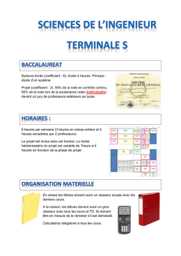 Réunion parents-professeurs TS-SI