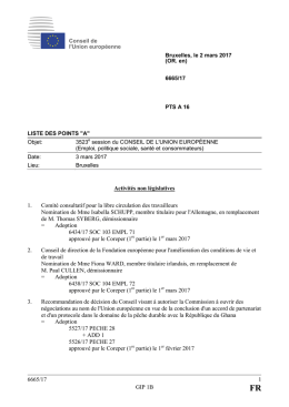 6665/17 1 GIP 1B Activités non législatives 1. Comité consultatif