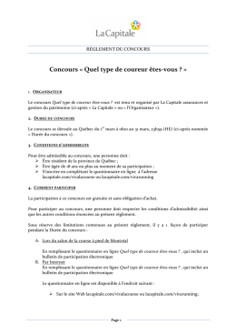 règlement du concours