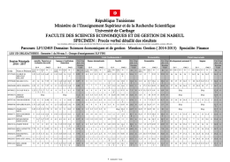 République Tunisienne Ministère de l`Enseignement