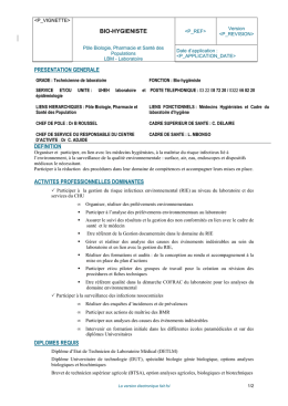 Fiche de fonction - CClin