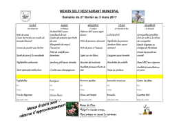 Menus mars 2017 - Ville de Lons-le