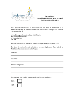 Cliquez ici. - Fondation pour la Santé du Haut-Saint