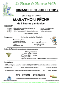 30 Juillet 2017 Marathon Equipe à Torcy ici