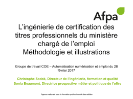 Présentation AFPA - Conseil d`orientation pour l`emploi