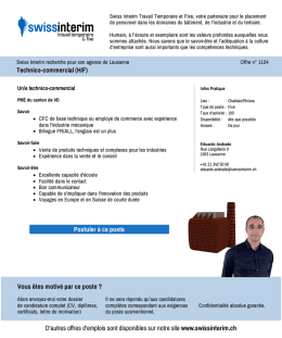 Technico-commercial (H/F) - PDF de l`Annonce du