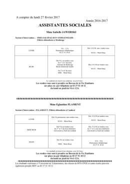 Voir leurs plannings d`accueil