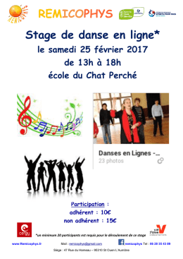 REMICOPHYS Stage de danse en ligne*