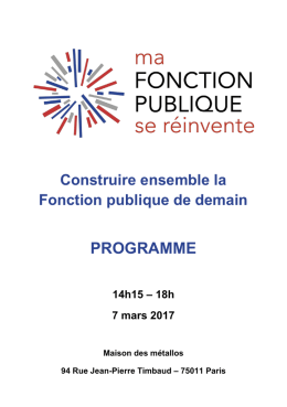 programme - Portail de la Fonction publique