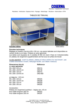 Tables Travail