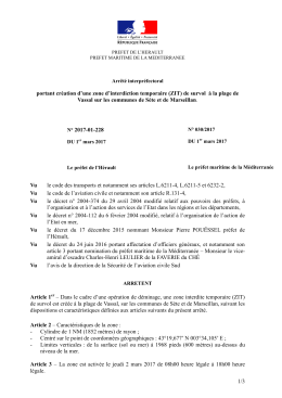 1/3 portant cr&eacute;ation d`une zone d`interdiction temporaire (ZIT) de