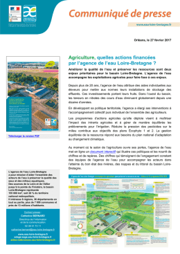 communiqu&eacute; - Agence de l`eau Loire