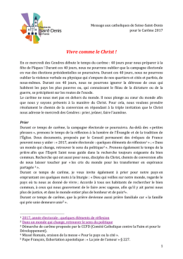 Télécharger le message - Association diocésaine de Saint-Denis
