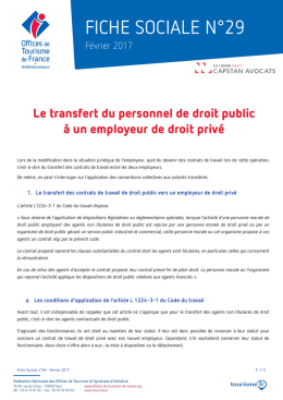 fiche sociale n&deg;29 - Offices de Tourisme de France